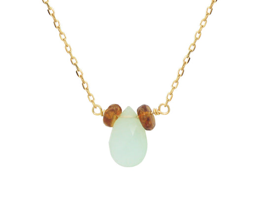 Briolette Opal & Garnet Necklace Necklaces