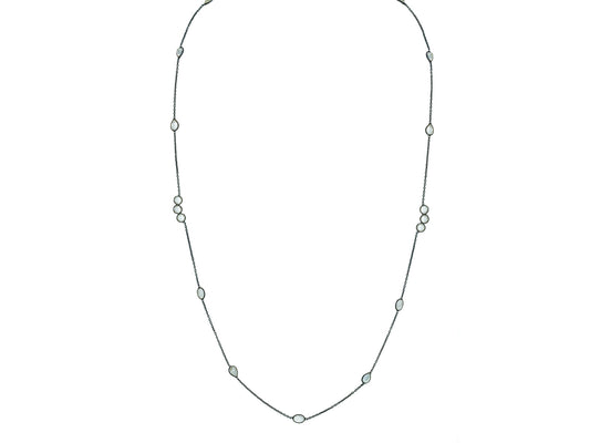 White Topaz Connector Necklace Necklaces