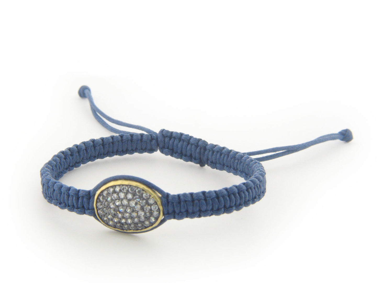 Macrame Braided CZ Bracelet (Blue) Bracelets