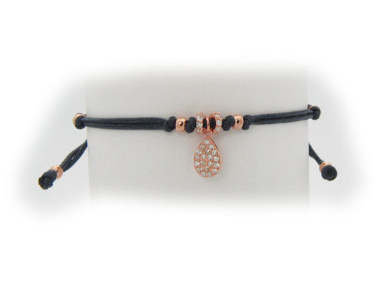 Exclusive Eye Drop Rose Silver Cord Bracelet Inspirational Bracelet Bracelets