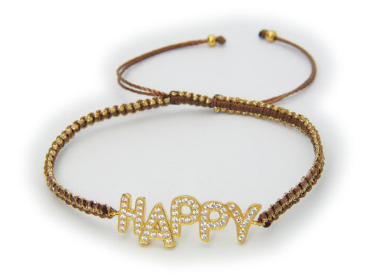 Sparkling Happy Cord Bracelet Bracelets