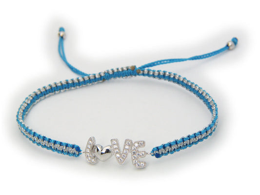 Sparkling LOVE Cord Bracelet Bracelets