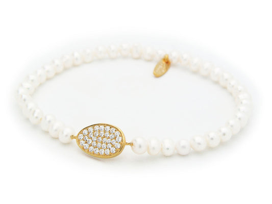 CZ UFO Pearls Bracelet Bracelets