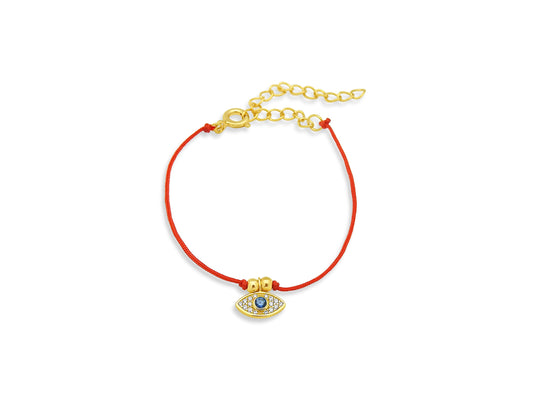 CZ Evil Eye Red Cord Bracelet Bracelets