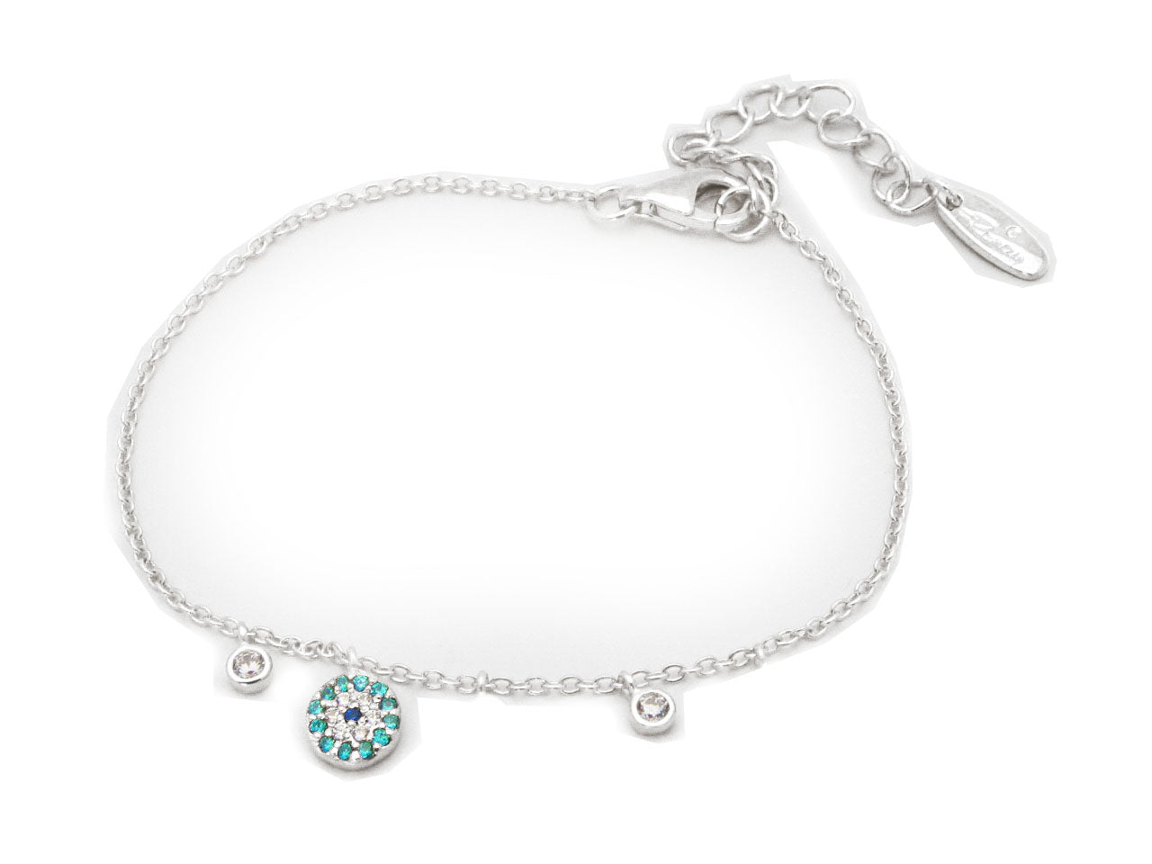 Blue CZ Evil Eye Bracelet Necklaces