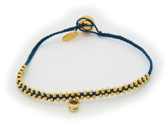 September Sapphire (Cz) Blue Cord Bracelet, 6" Bracelets