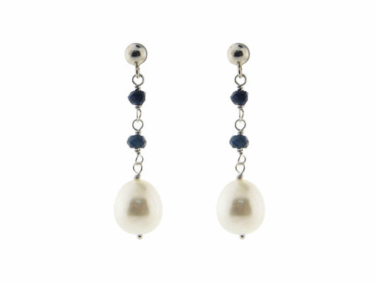 Spinel & Pearl Earrings Earrings