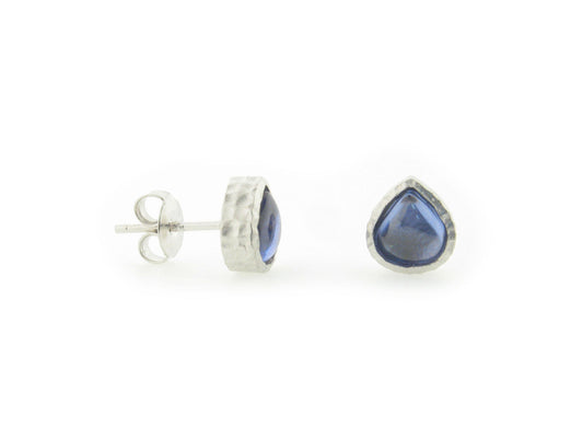 Blue Raindrop Studs Earrings