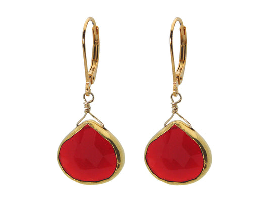 Carnelian French Hook Earrings Earrings