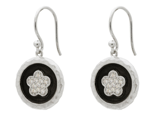 Sparkling Flower Silver Earrings Earrings