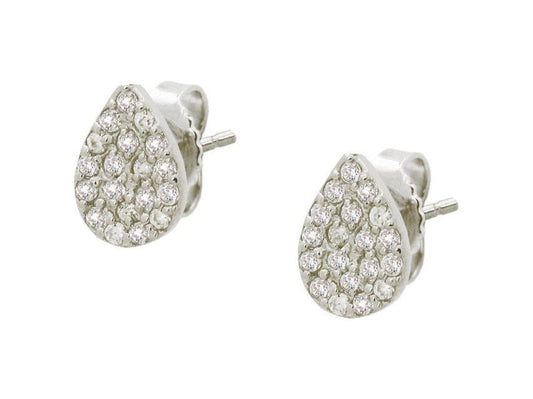 Sparkling CZ Raindrop Stud Earrings Earrings