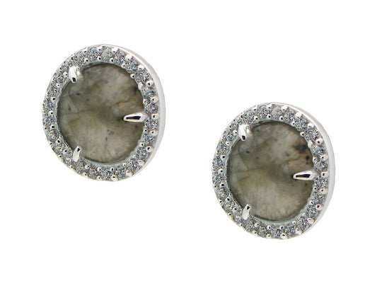 Sparkling Labradorite Stud Earrings Earrings