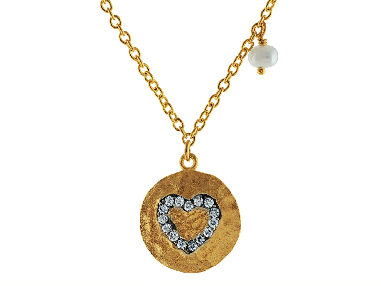 Sweet Hammered Heart Necklace Necklaces