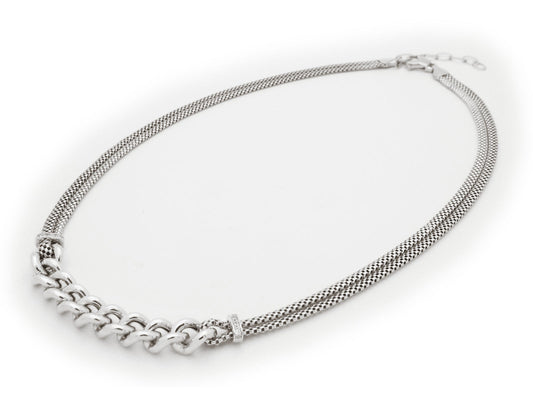 Double Mesh Links Necklace Necklaces