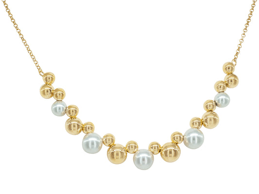 Swarovski Pearl & Globes Cluster Necklace Necklaces