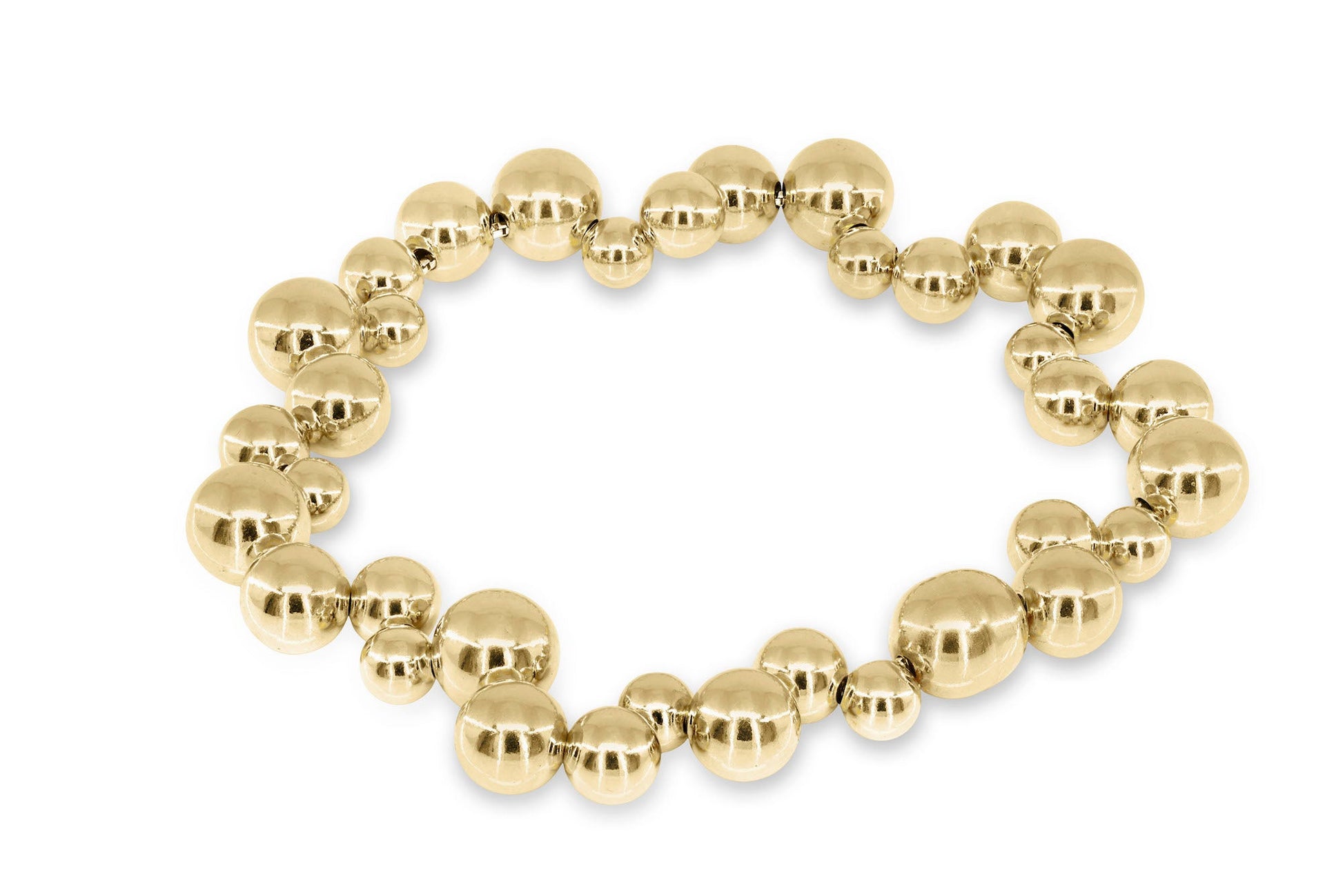 Golden Bubbles Magnetic Clasp Bracelet Earrings
