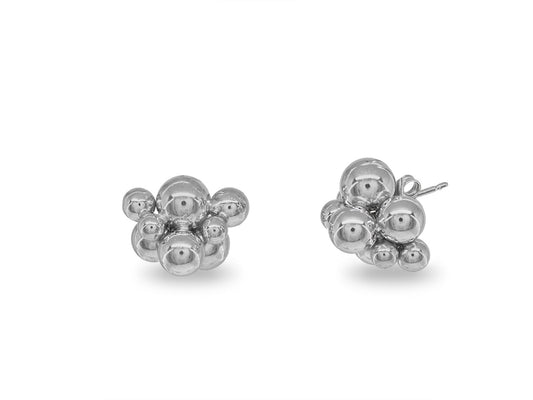 Silver Neutron Studs Earrings