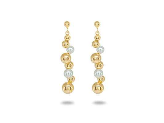 Degrade' Golden Swarovski Pearl Earrings Earrings