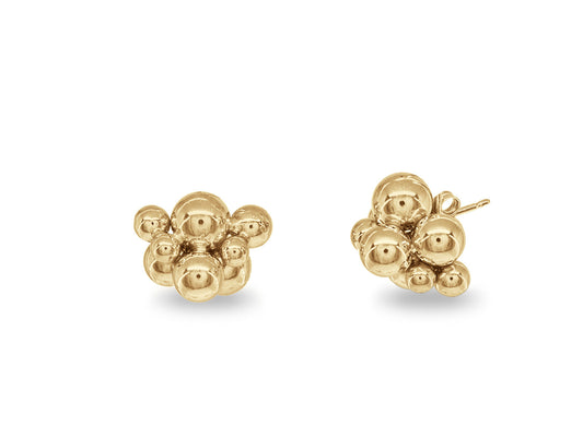 Golden Neutron Studs Earrings