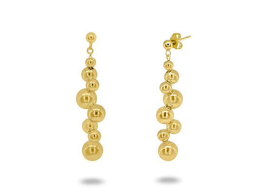 Dangling Golden Bubbles Earrings Earrings