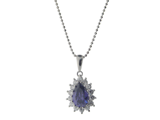 Amethyst CZ Royal Pendant Necklaces