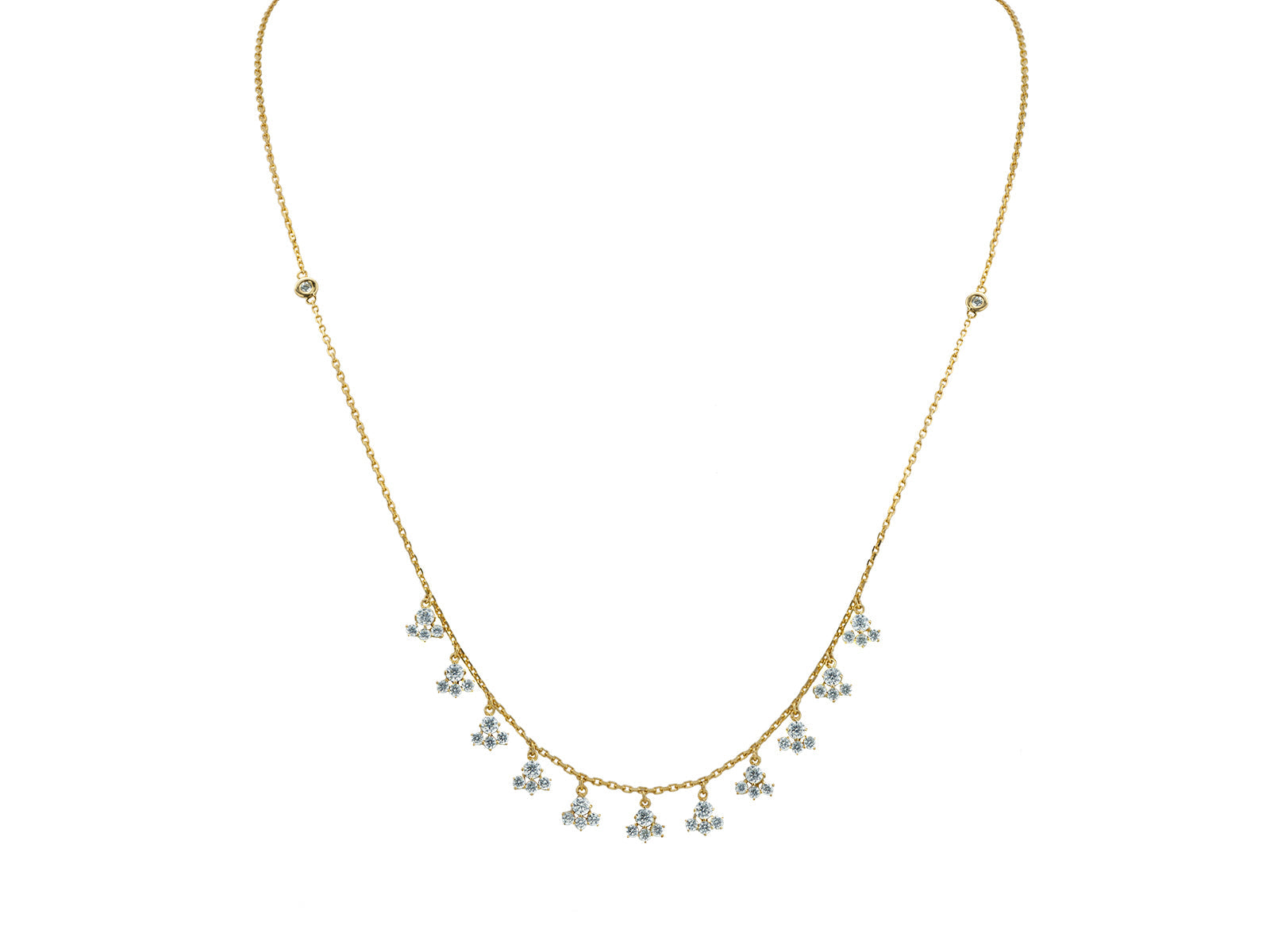 Golden Snowflakes Necklace Necklaces