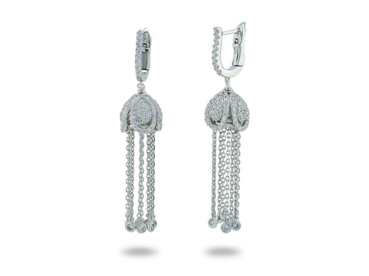 Fronay Co .925 Sterling Silver Tassel Earrings Earrings