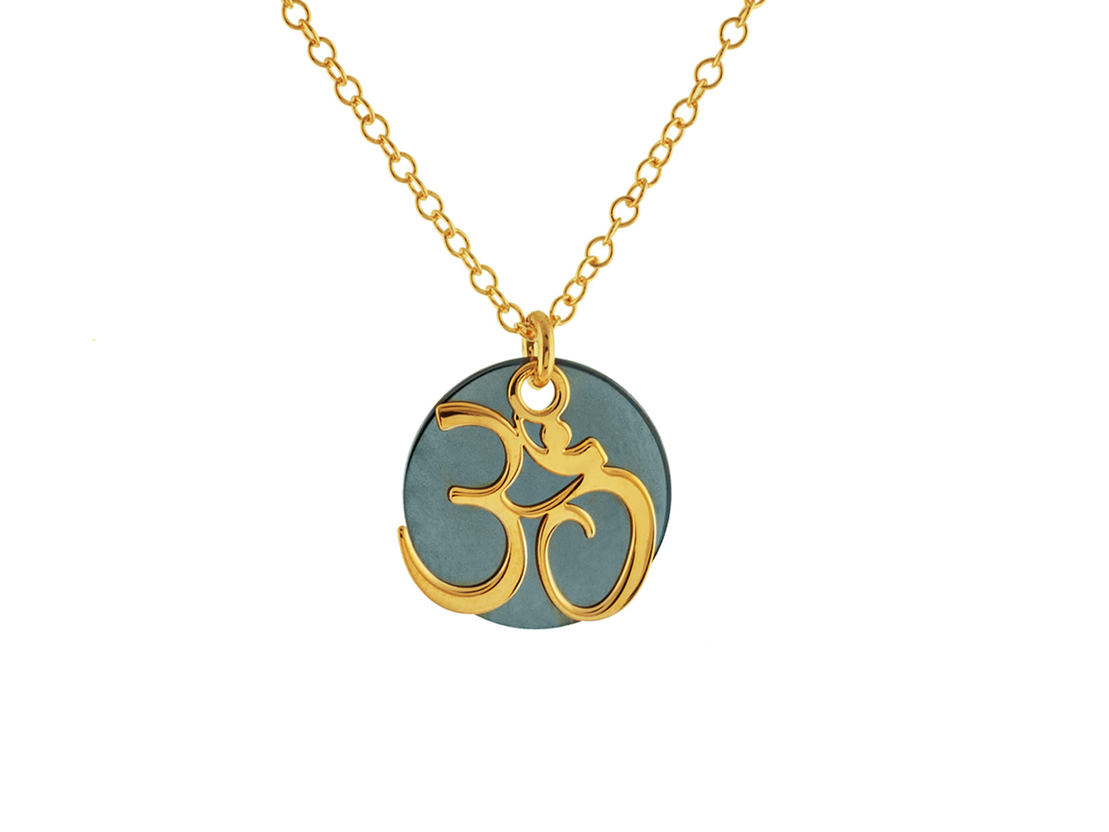 Golden OHM Disc Necklace Necklaces