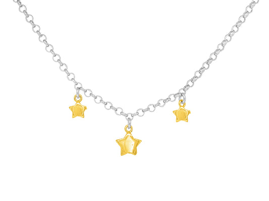 Golden Stars Charm Necklace Necklaces