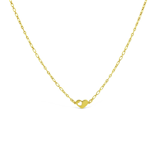Gold Plated Sterling Silver Puffy Mariner Link Mini Paper Clip Chain Bracelet, 16" + 2" Necklaces