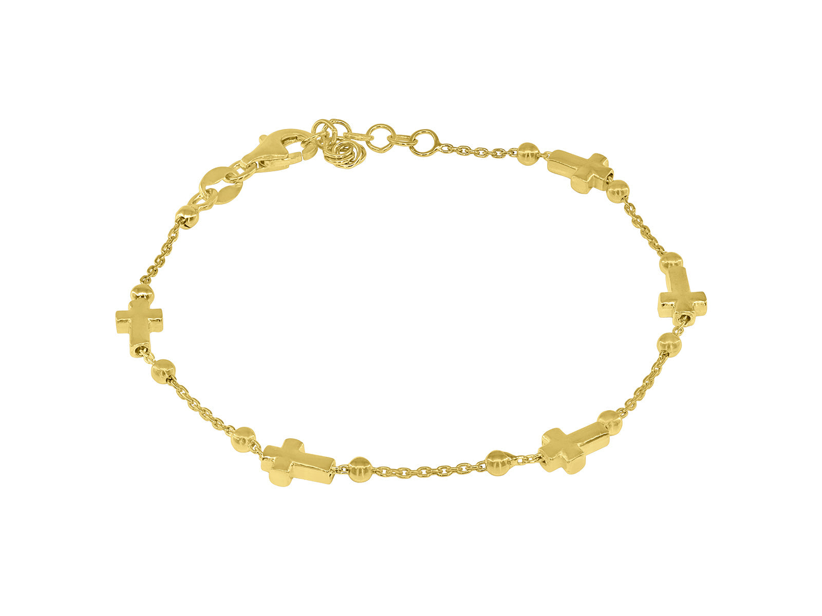 Sliding Golden Crosses Bracelet Bracelets