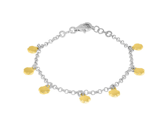 Dangling Golden Square Crosses Bracelet Bracelets