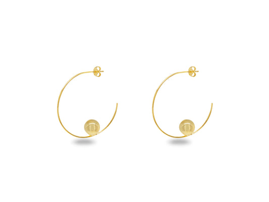 Golden Globe Hoop Earrings Earrings