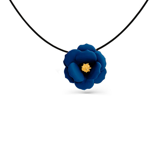 Pastel Blue Flower Pendant Necklace Necklaces