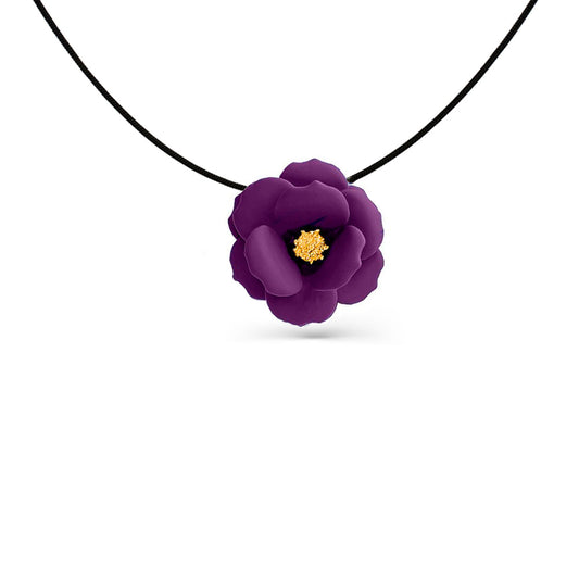 Pastel Purple Flower Pendant Necklace Necklaces
