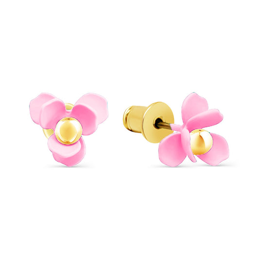 Mini Pastel Pink Flower Stud Earrings Earrings