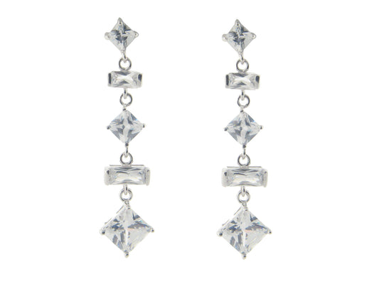 Multi Cut CZ Bridal Earrings Earrings