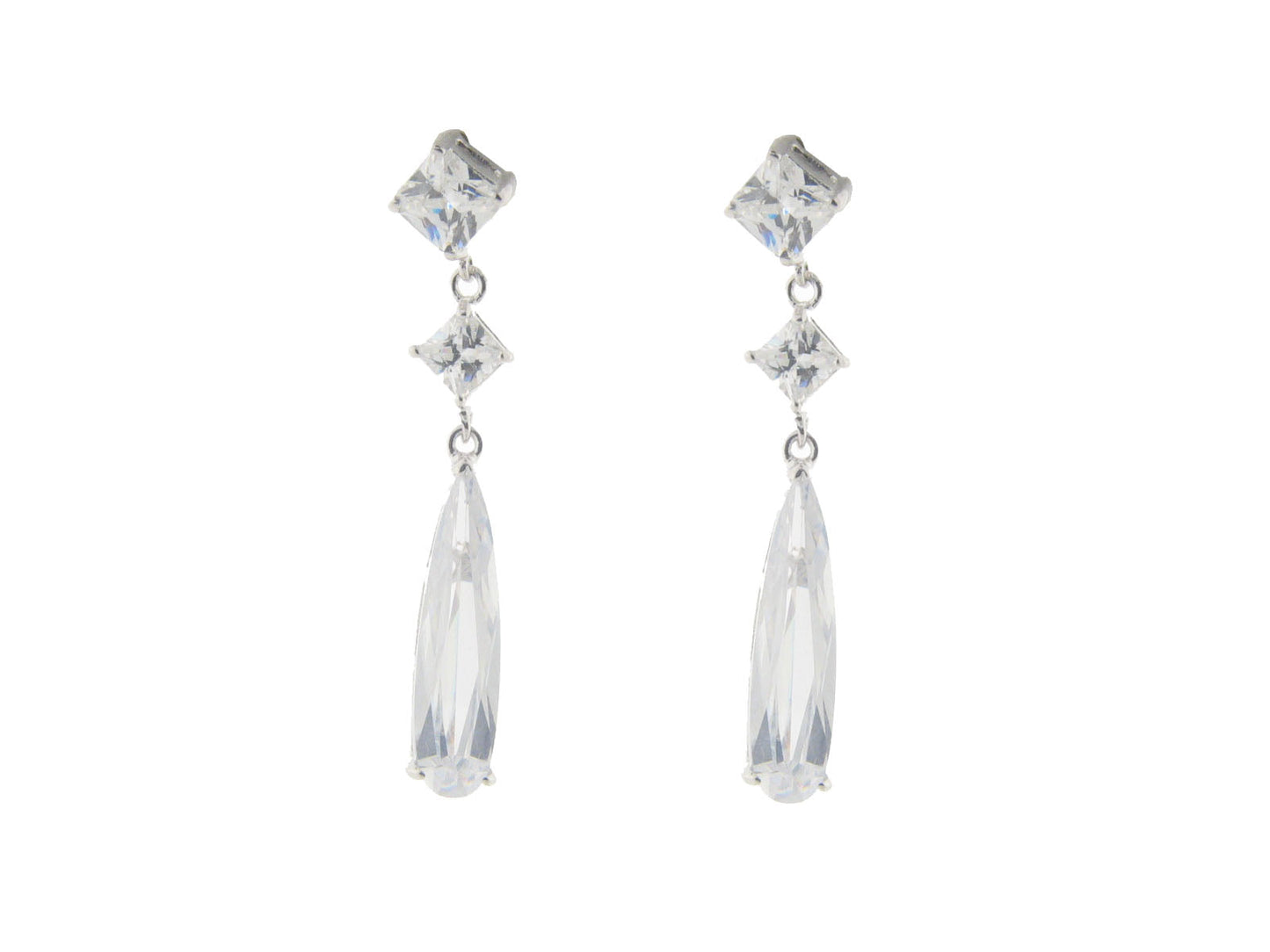 Bridal Baguette Earrings Earrings