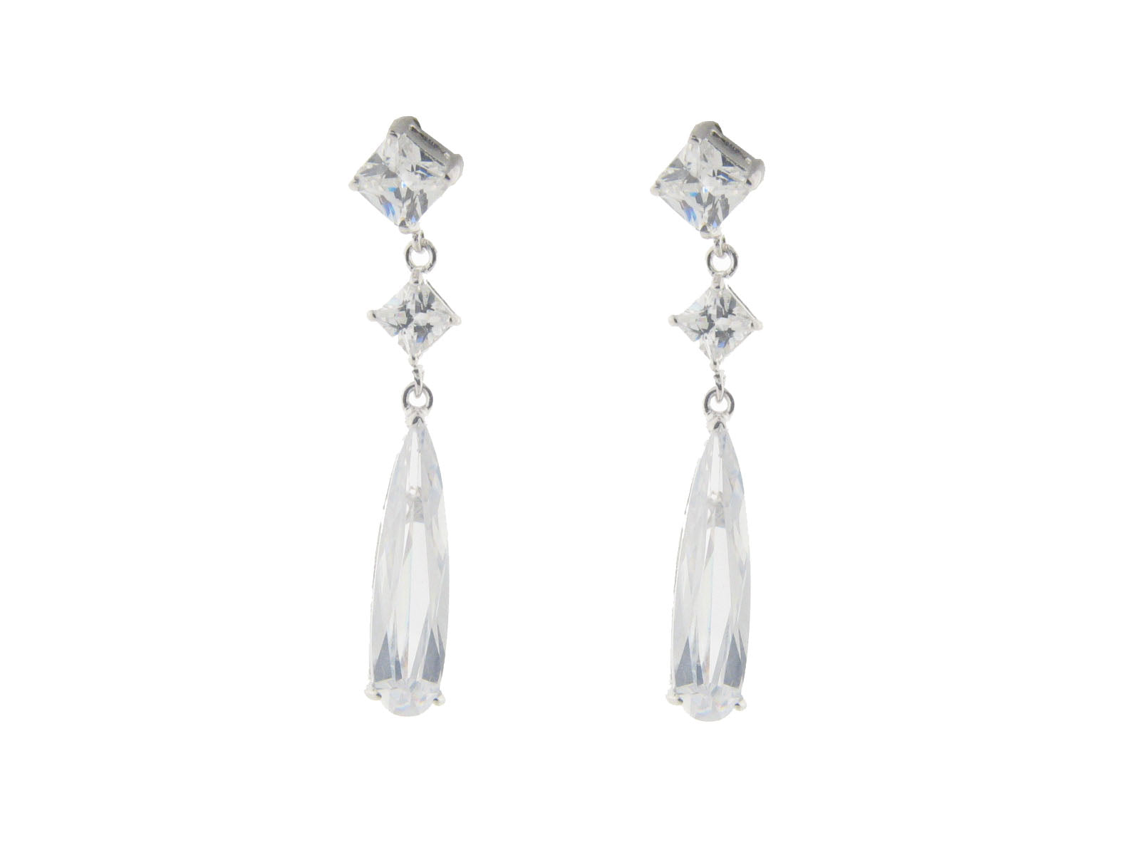 Bridal Baguette Earrings Earrings