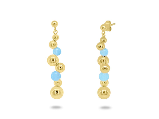 Degrade Golden Swarovski Blue Earrings Earrings