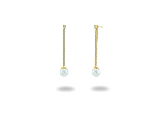 Bridal Line Drop Shell Pearl Earrings Earrings