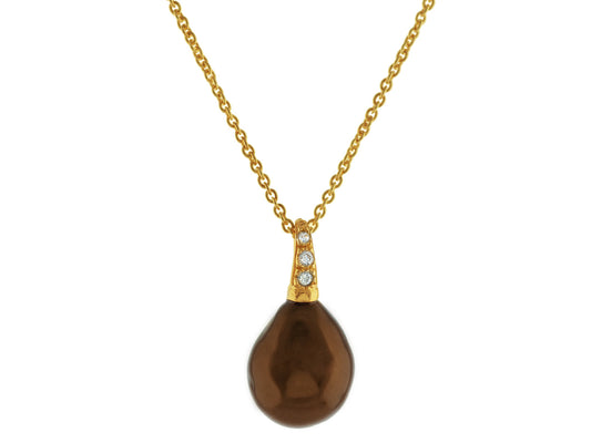 Royal Brown Baroque Pearl Necklace Necklaces