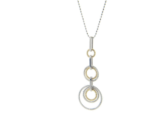 Stackable Diamond Cut Rings Necklace Necklaces