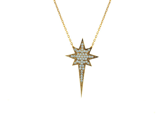 Golden North Starburst Pendant Necklace Necklaces