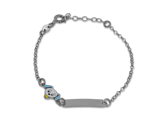 BecKids Blue Puppy Dog Nameplate Bracelet Bracelets