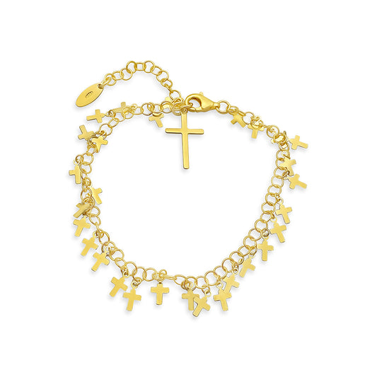 Dangling Golden Crosses Bracelet for Girls Bracelets