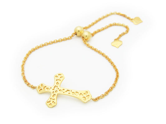 BecKids Adjustable Golden Cross Bracelet Bracelets