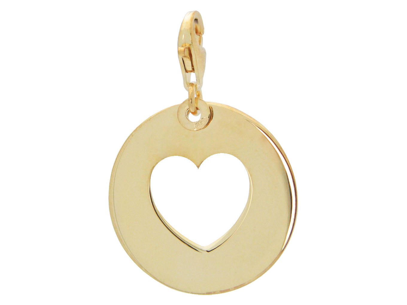 Gold Heart Cutout Pendant Pendants