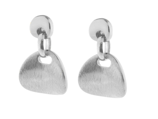 High Fashion Italian Earrings for Women Satin Finished Sterling Silver Earrings