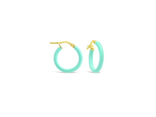 Fruit Hoops Earrings (Turquoise) Earrings